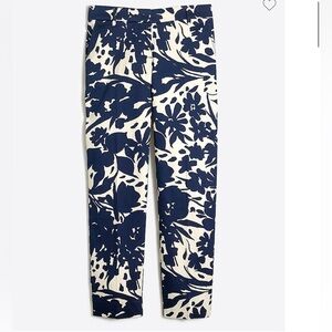 J. Crew Factory Skimmer Pant City Fit Blue floral print Size 0 New with tag